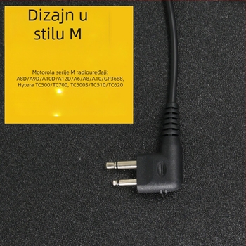 Guotong M-head slušalica za Hytera i Motorola modele 318, 418, A8, C1200; duljina kabela 1 m; tip bez umetanja kartice