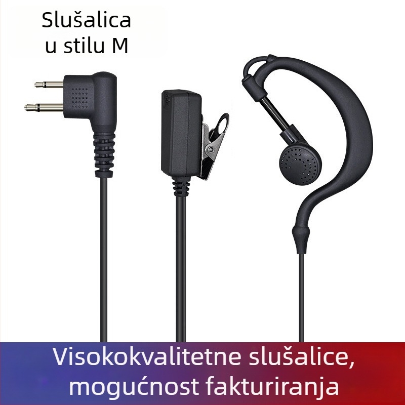 Guotong M-head slušalica za Hytera i Motorola modele 318, 418, A8, C1200; duljina kabela 1 m; tip bez umetanja kartice