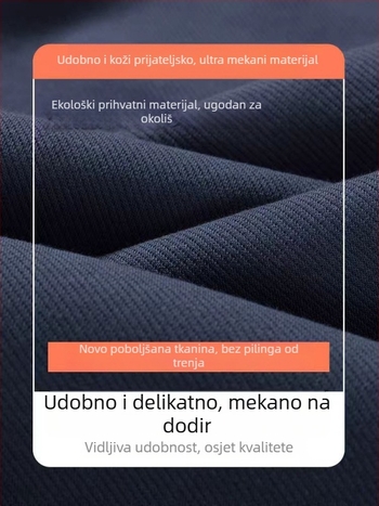 Muške cargo jogger hlače s fleece podstavom za zimu, srednji porast struka, vezanje na struku, više džepova