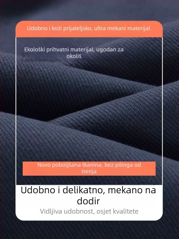 Muške cargo jogger hlače s fleece podstavom za zimu, srednji porast struka, vezanje na struku, više džepova