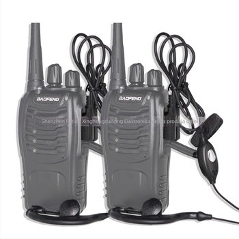 Baofeng slušalica za radio s kožnim kabelom, kompatibilna BF-888S/BF-992, 5R, litij baterija, duljina kabla 120 cm, impedancija 8888 Ω, doseg do 1,5 km
