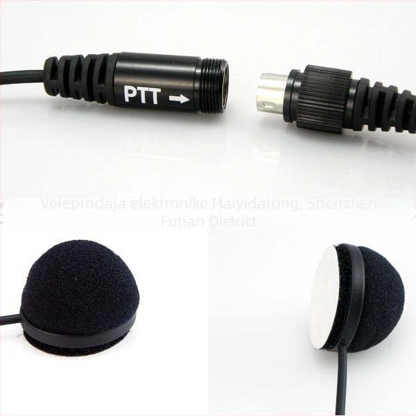 Walkie-Talkie headset za šlem s 2-pinskim PTT za Kenwood, Baofeng i Puxing motociklističke radio – bez baterije, domet do 1,5 km