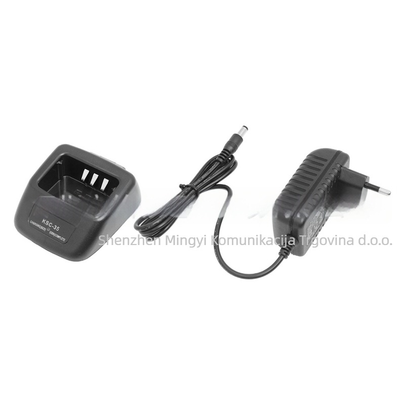 Punjač-stojalo za Kenwood KNB-45L/KNB-45, europski standard napajanja, protuklizna baza, bez zaslona, baterija nije potrebna.
