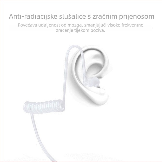 Radio slušalica UV-5R/K5/K6 s kontrolom grla i taktičkim PTT, otporna na prašinu, kabel 150 cm, domet 1,5–3 km