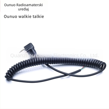 Kabel mikrofona za walkie-talkie, 4-žilni, kompatibilan s Motorola M-head, GP68/88/88S/3188/300, bez baterije, otporan na prašinu