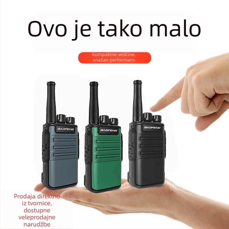 Baofeng BF-V8 mini ručni radio, visoka snaga, 400-470 MHz, 5W, 16 kanala, 5800 mAh, vodootporan