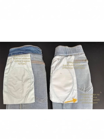 Traperice visokog struka, ravne nogavice, retro stil, denim, 80–90% pamuk