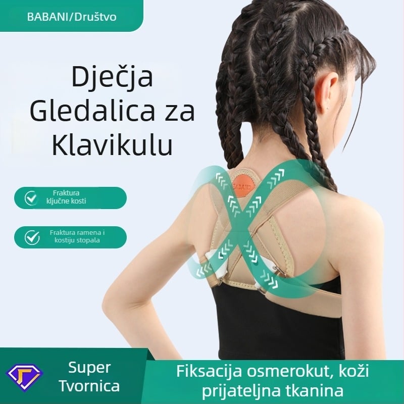 Dječji pojas za fiksaciju ključne kosti, prozračni osmerokutni pojas za leđa, Banbanli 0513, jesen 2023 izdanje, rehabilitacijska podrška, funkcionalna potpora