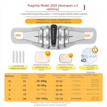 Lumbalni potporni pojas za ortopedno olakšanje, prozračan, poliester vlakna, za odrasle, pogodna za jogu (Poliester vlakna • Odrasli • Joga)