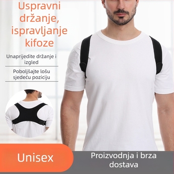 Korektor držanja s podesivim remenima za ramena, stražnja potpora leđa, model Humpback Correction Belt, materijal neopren + poliester, pogodan za sva godišnja doba