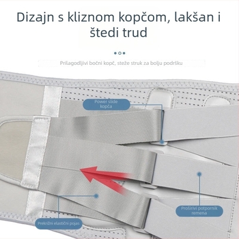 Prozračan lumbalni pojas s čeličnom pločicom – univerzalna zaštita struka, potpora lumbalnog dijela, korekcija leđa