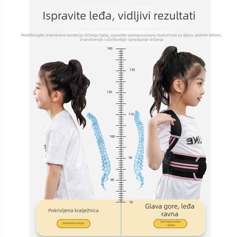 Ai waist ispravljač držanja za djecu i tinejdžere, dišuća traka za leđa, model Angel Pose 001