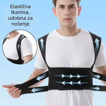 Osaike Traka za korekciju držanja tijela za leđa, model B6019, poliester vlakna, univerzalna primjena