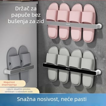 Plastični držač ručnika, zidni bez bušenja, kupaonica organizator za pohranu