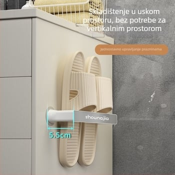 Plastični držač ručnika, zidni bez bušenja, kupaonica organizator za pohranu