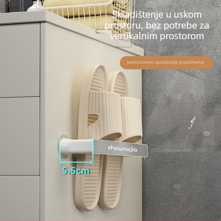 Plastični držač ručnika, zidni bez bušenja, kupaonica organizator za pohranu