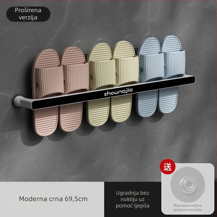 Plastični držač ručnika, zidni bez bušenja, kupaonica organizator za pohranu