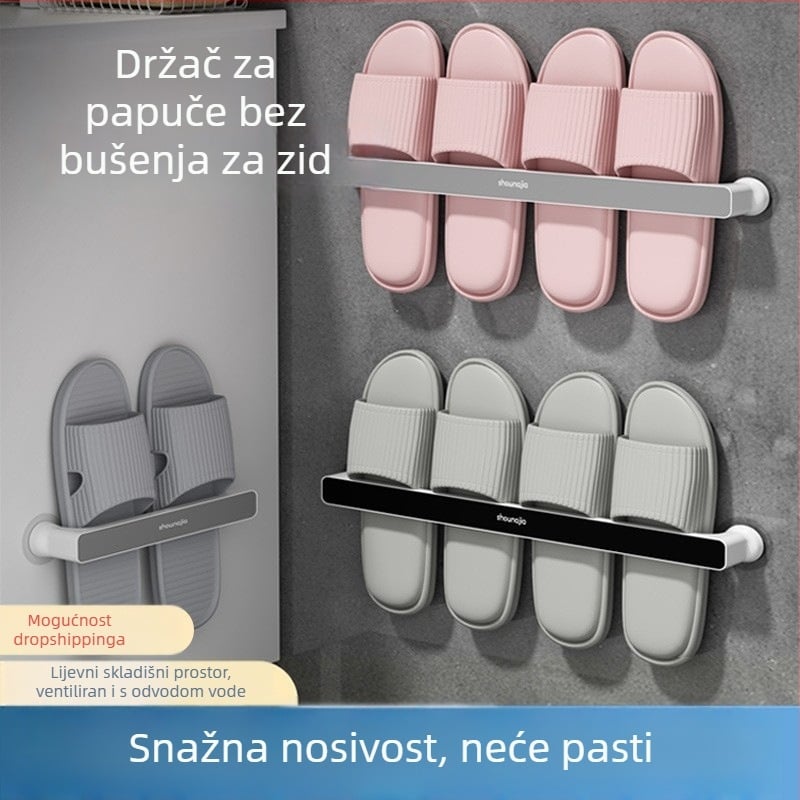 Plastični držač ručnika, zidni bez bušenja, kupaonica organizator za pohranu