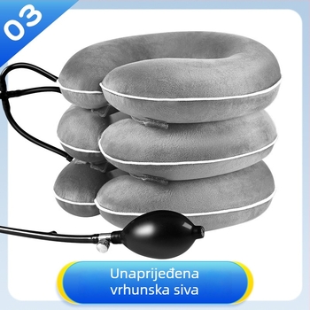 Trostruka ortoza vrata s napuhnim retraktorom, prenosna, unisex, za putovanja, model C04