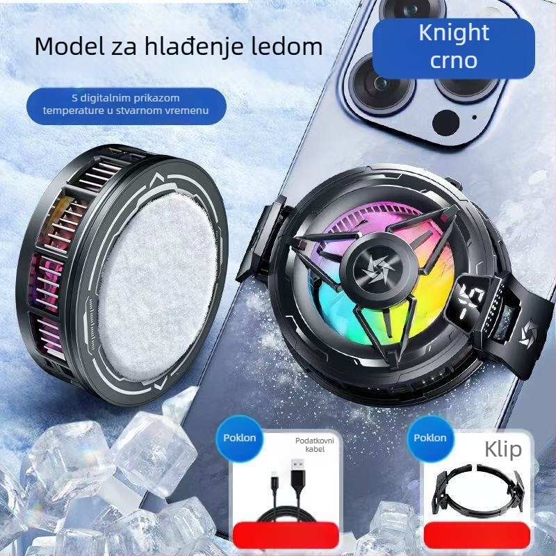 Magnetski hladnjak za telefon s dvostrukim poluvodičem, stražnji klip, 125 g, 10 W, Type-C sučelje, ABS+metal, model N26