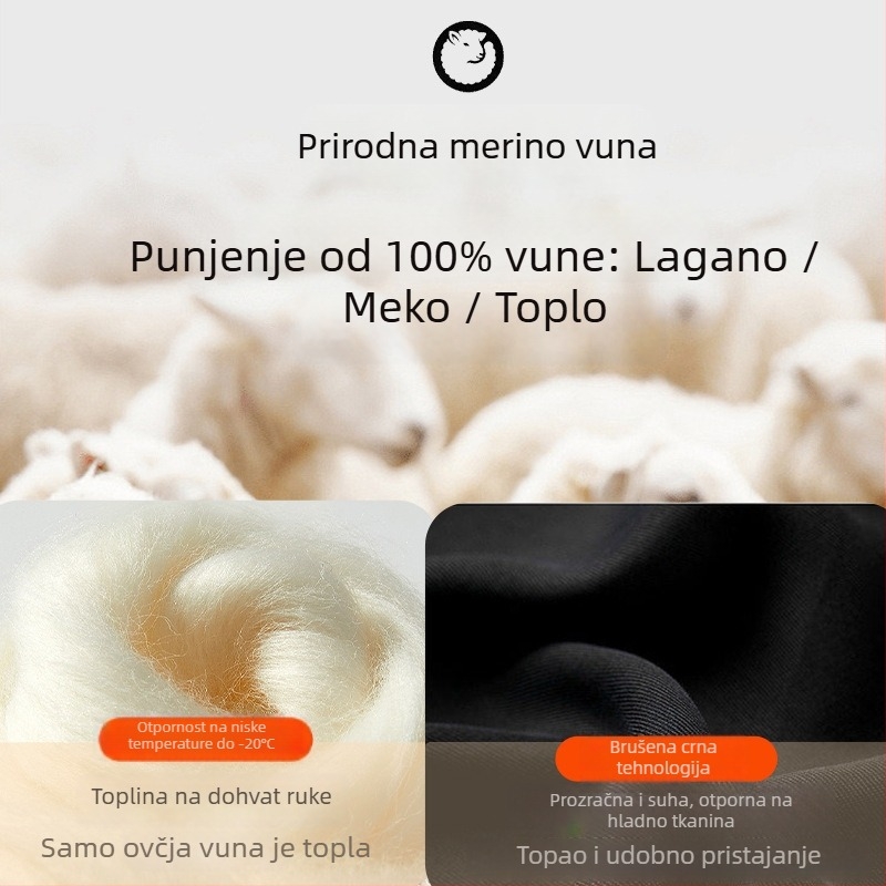 Ženske termalne hlače od vune, visoki pojas, trostruko slojevita tkanina s kašmirskim umetkom