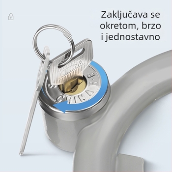 Three Axe brava za bicikl, nehrđajući čelik, protiv krađe, kružni zaključak, model 01, 300 g