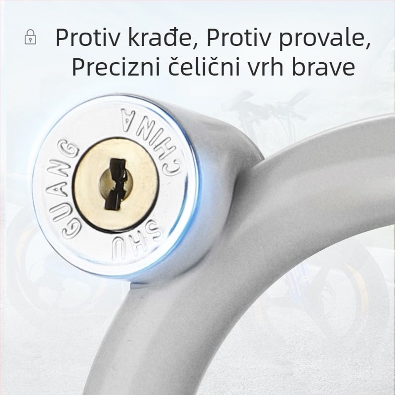 Three Axe brava za bicikl, nehrđajući čelik, protiv krađe, kružni zaključak, model 01, 300 g