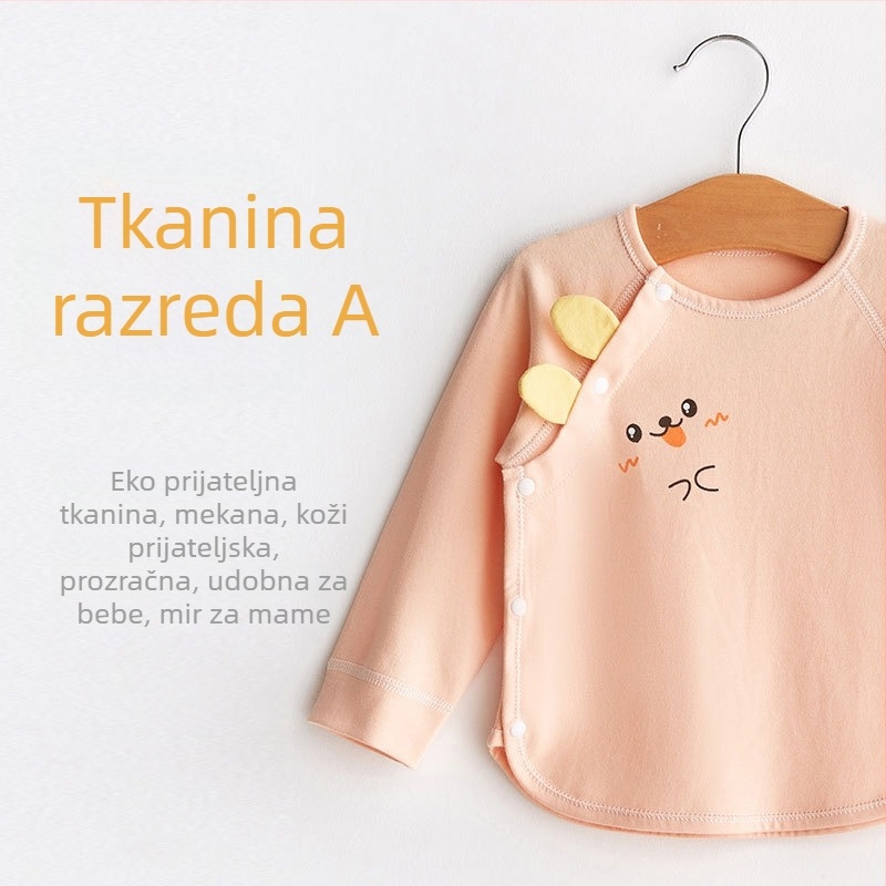 Pamukasti osnovni top za dojenčad i malu djecu, 1–3 godine, unisex, proljeće–jesen–zima
