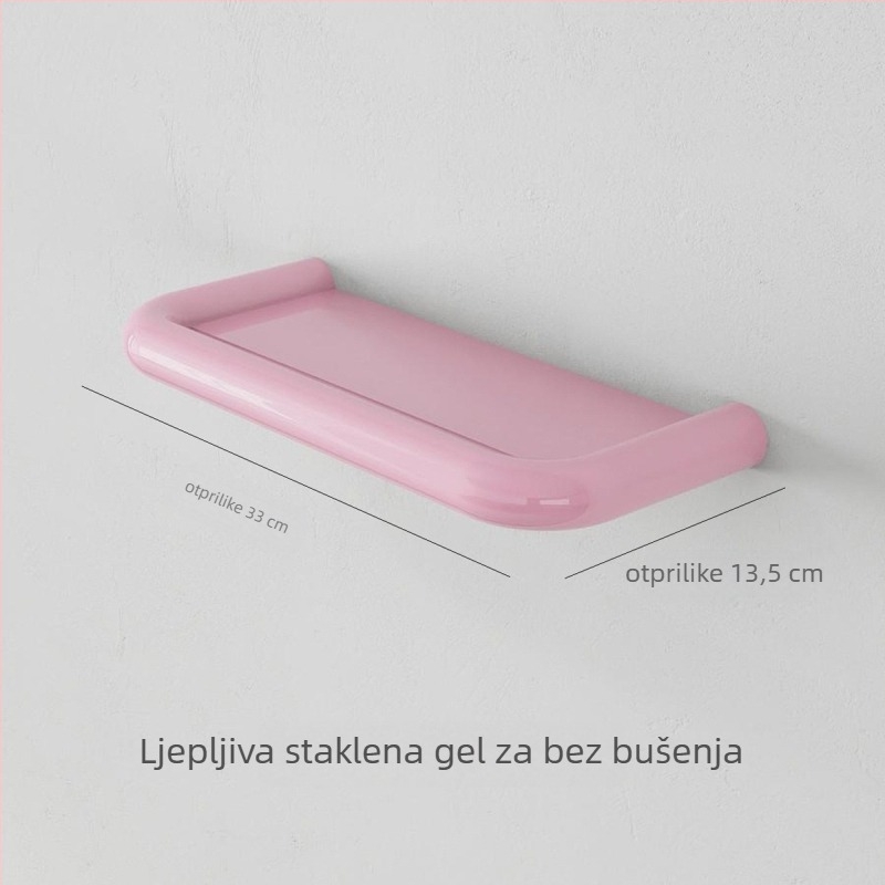Zidna polica za kupaonicu bez bušenja, za umivaonik – 1 etaža