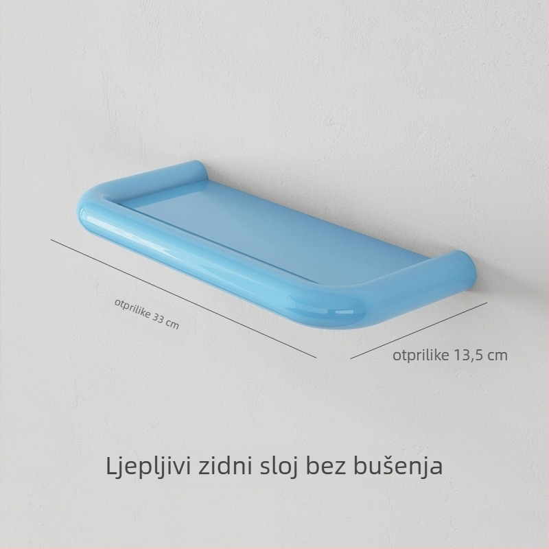 Zidna polica za kupaonicu bez bušenja, za umivaonik – 1 etaža