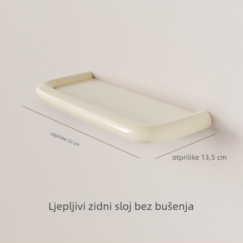Zidna polica za kupaonicu bez bušenja, za umivaonik – 1 etaža