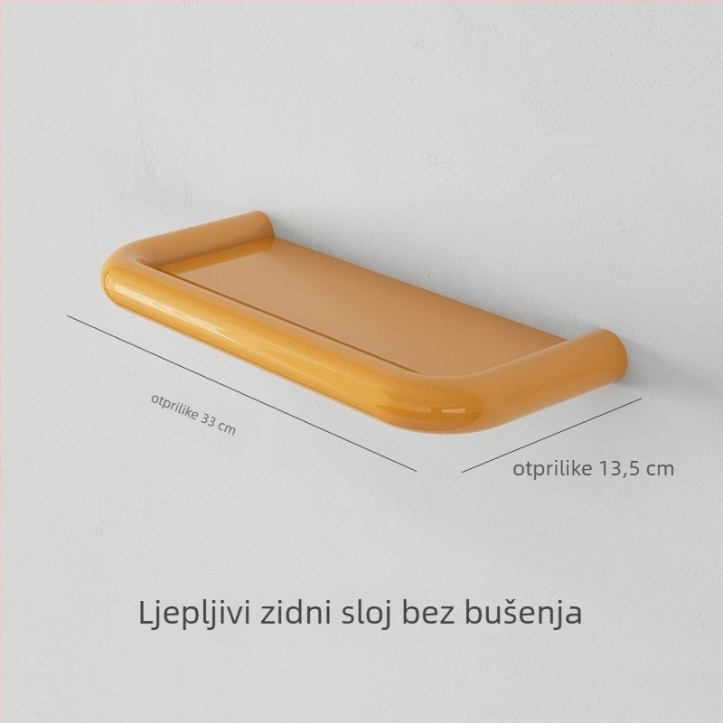 Zidna polica za kupaonicu bez bušenja, za umivaonik – 1 etaža