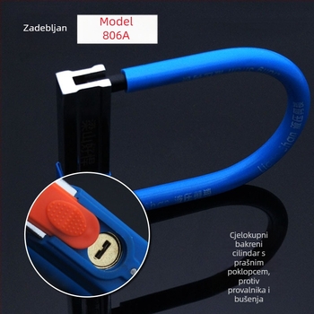 U-katanac za motocikle, električna vozila i bicikle — čelično tijelo, Hero Liang Shan, težina 1180 g