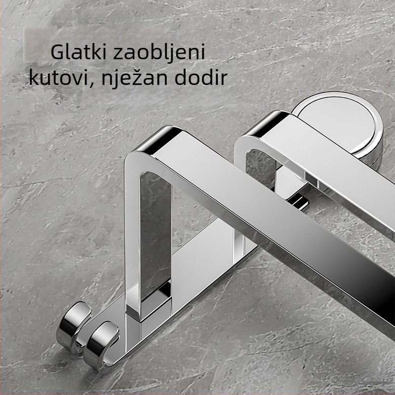 Regal za papuče i ručnike od nehrđajućeg čelika 304 - bez bušenja, Guangkai brend, prilagodljiv