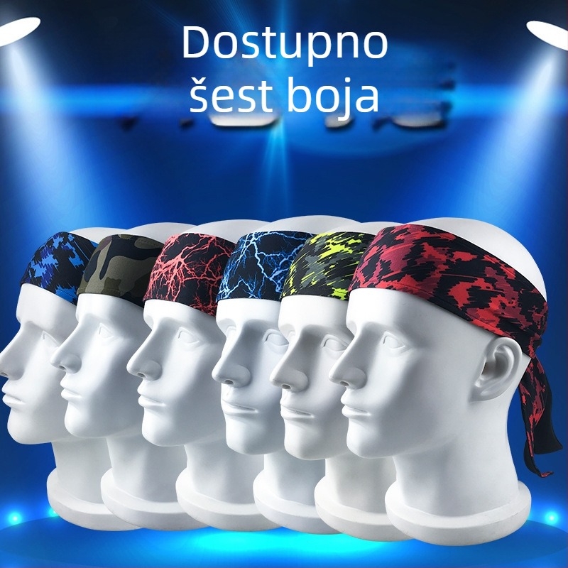 Unisex sportska traka za glavu, upija znoj, 85% poliester, 15% spandeks, za trčanje i jogu