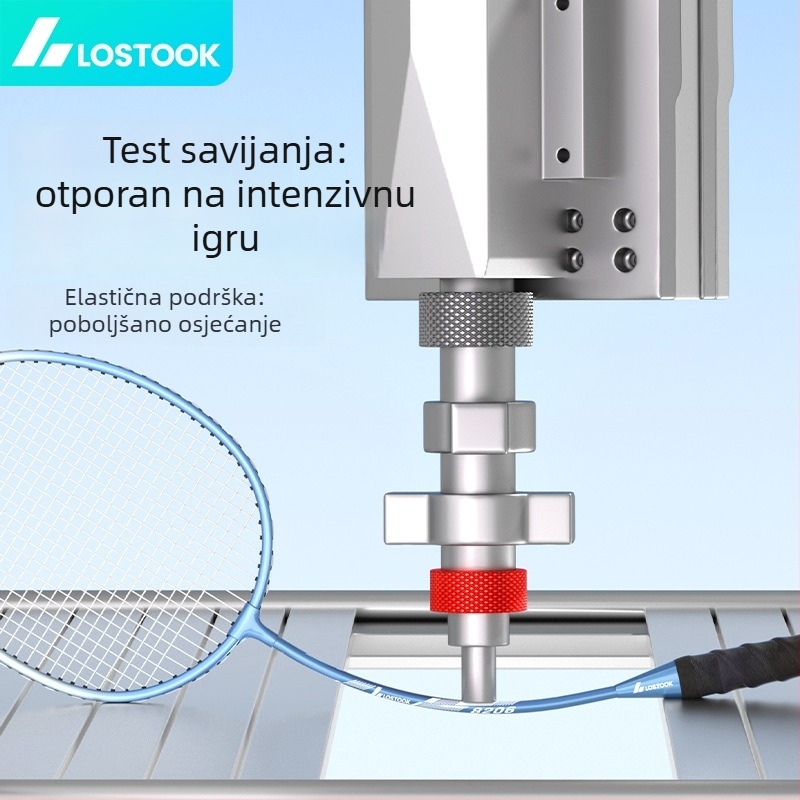 Raketa za badminton – okvir od željeznog legura, težina 95–100 g, drška G2, direktan udarac, za odrasle