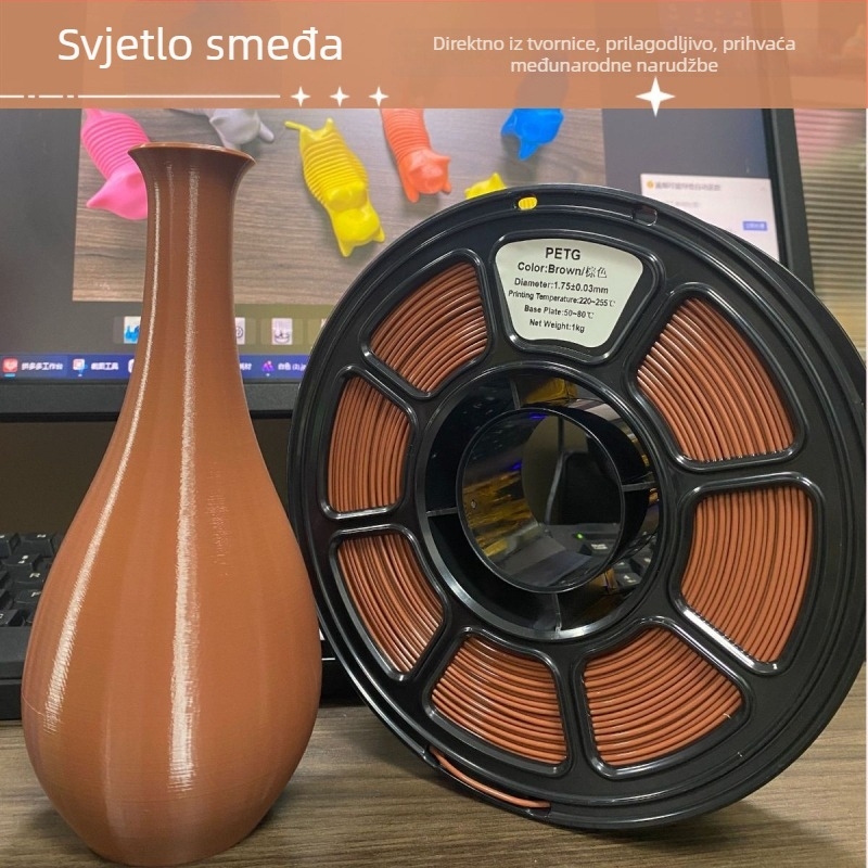 Filament za 3D printer PETG, PETG003, okrugli presjek, duljina oko 330 m, gustoća 1.29–1.40 g/cm³