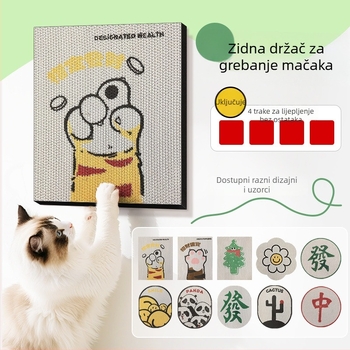 Zidna ploča za grebanje mačaka — debela, otporna na ogrebotine i habanje, akril, jednostavan stil