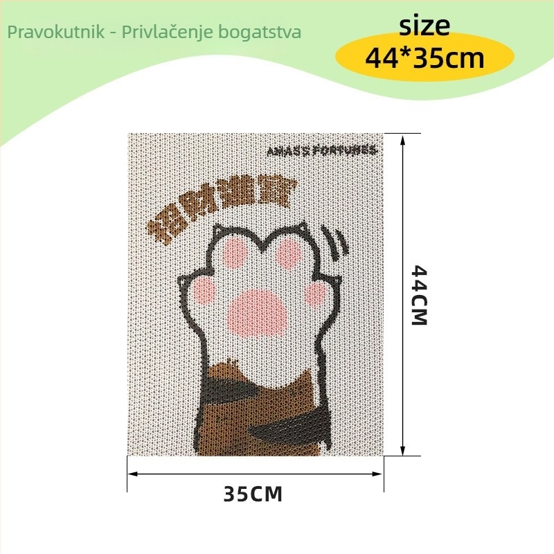 Zidna ploča za grebanje mačaka — debela, otporna na ogrebotine i habanje, akril, jednostavan stil