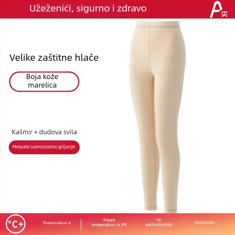 Unisex termalni komplet donjeg rublja s baršunastom podstavom, Derong akrilna tkanina, dvostruka konstrukcija, ekstra debeli 401–500 g/m², okrugli izrez, dugi rukavi