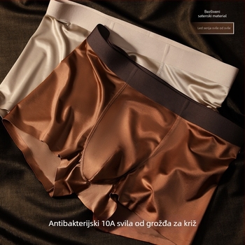 Muške gaćice bez tragova šavova, pleteni Ice Silk materijal, osnovni materijal najlon, srednji pojas, podstava u prepone viskozna 80-90%