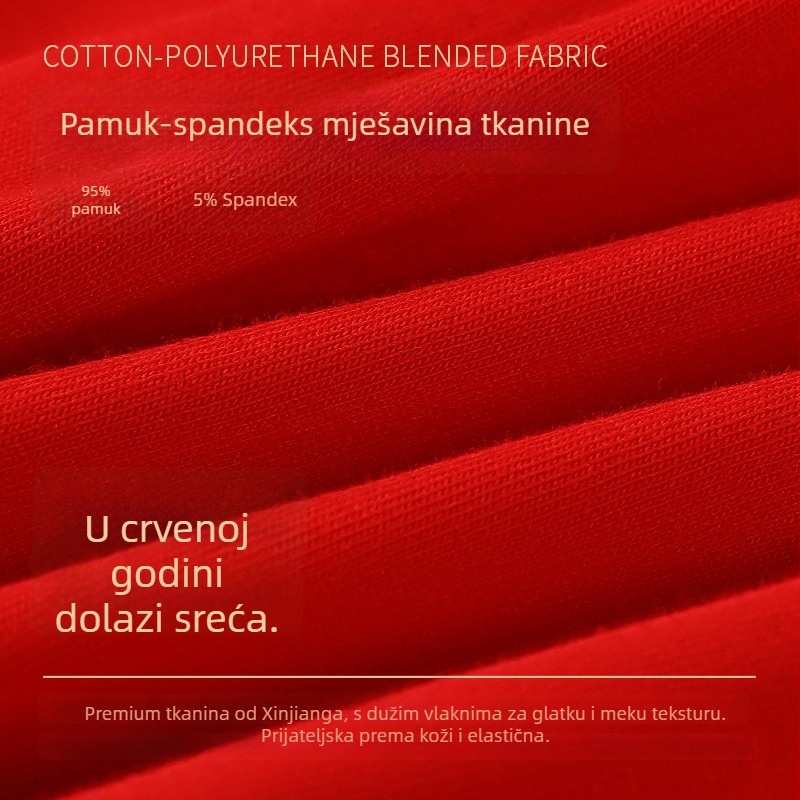 Muške pamucne bokserice srednje visine struka, prozračne i antibakterijske, 40s pamuk, uzorak: jednobojan ili geometrijski
