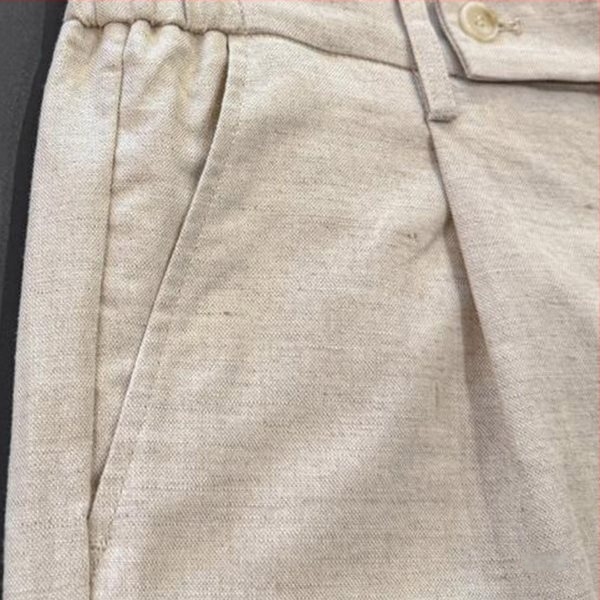 Muške šorceve od bambusovih vlakana za ljeto, lagane i prozračne, sa zip zatvaračem, visokim strukom, casual stil
