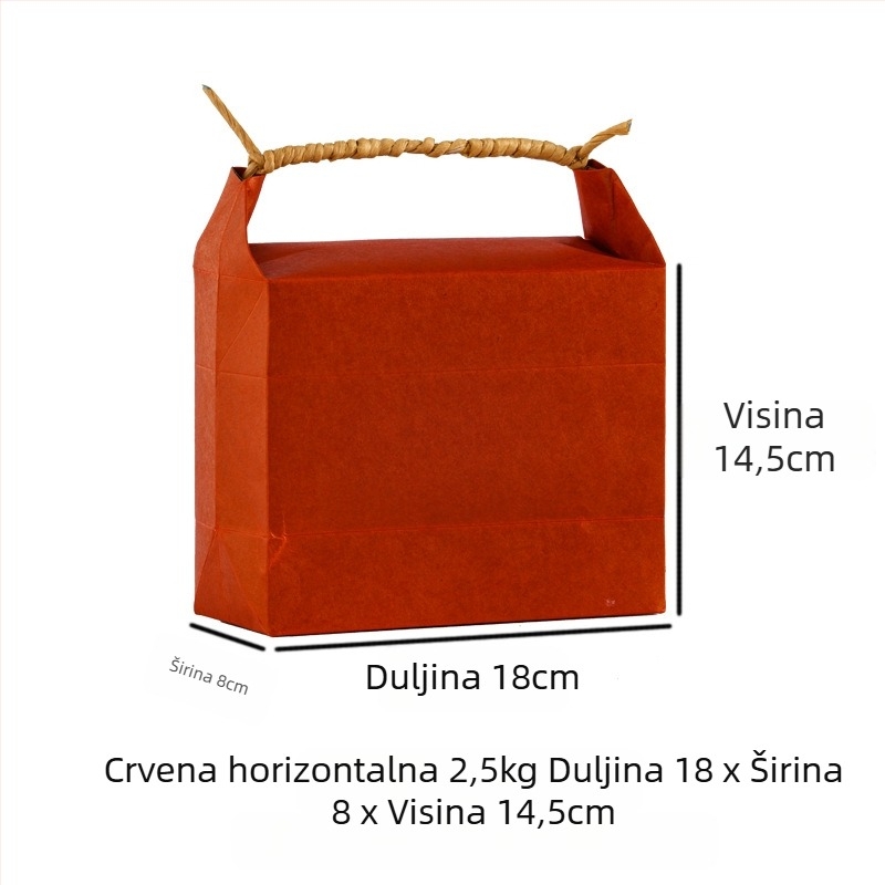 Retro kraft papirnata torba za darove s izrezivanjem i ljepilom; specifikacija: vrećica za rižu