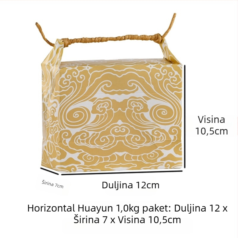 Retro kraft papirnata torba za darove s izrezivanjem i ljepilom; specifikacija: vrećica za rižu