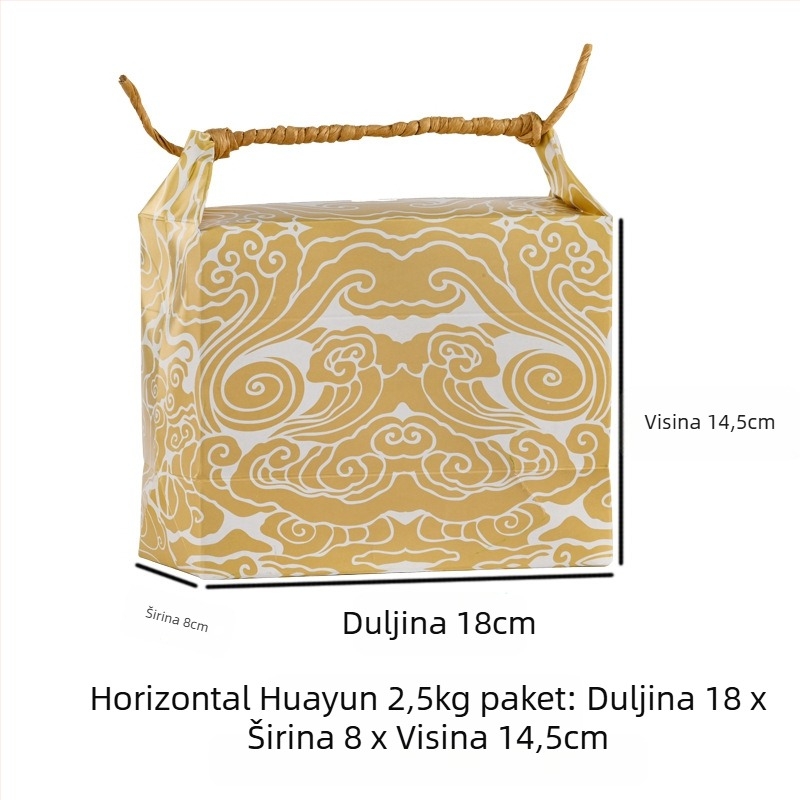 Retro kraft papirnata torba za darove s izrezivanjem i ljepilom; specifikacija: vrećica za rižu