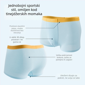 Dječje bokserice za dječake od modala, 91% regenerirane celulozne vlakna, za djecu iznad 8 godina, proljeće 2025