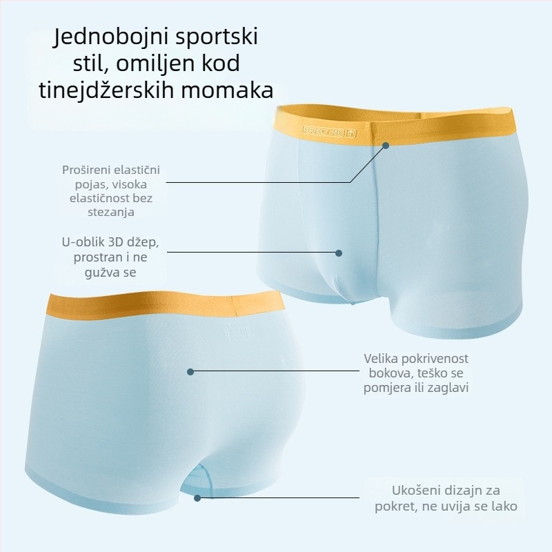 Dječje bokserice za dječake od modala, 91% regenerirane celulozne vlakna, za djecu iznad 8 godina, proljeće 2025