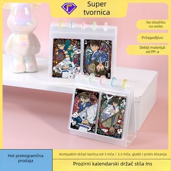 Fotoalbum, prozirni album za kartice za stolni prikaz, PP kućište, labav listni uvez, 10 stranica, ispis logotipa, prilagodba dostupna