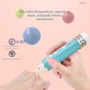 Set 3D pisaćih olovki za djecu – niska temperatura, DIY obrazovna igračka za umjetnost i znanost (4–6 godina)